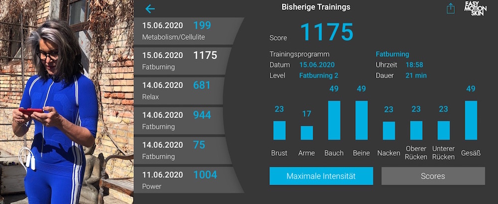 SkinMotionEasy Modepilot EMS Test