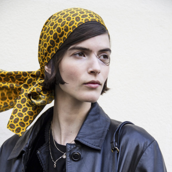 Street Styles mit Kopftuch aus Paris und Mailand