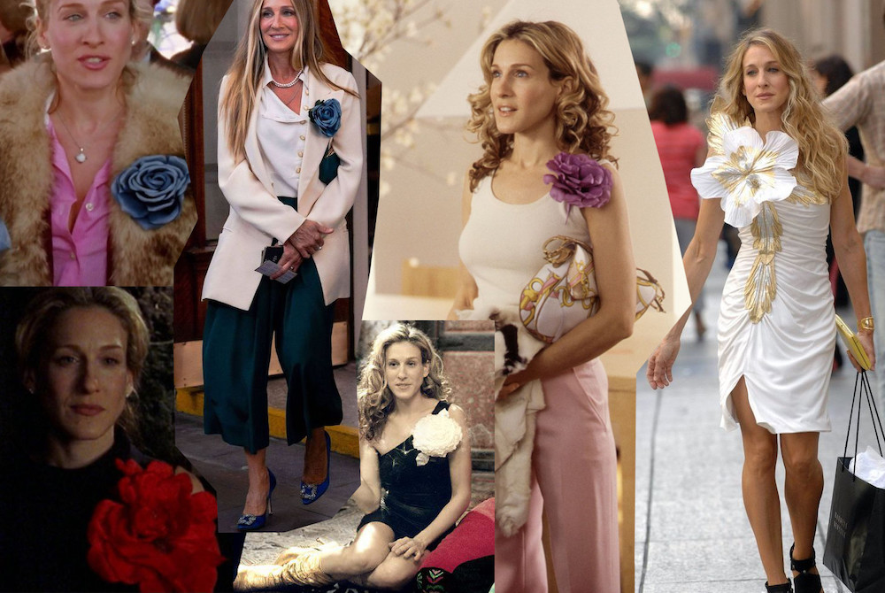 Carrie Bradshaw Blumenbrosche Modepilot