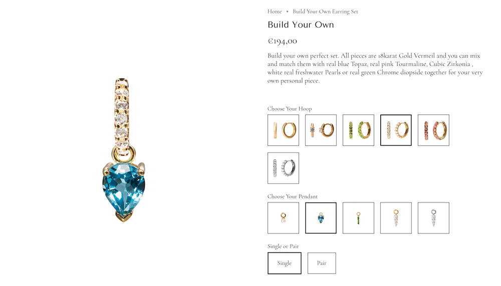 blauer Topaz Atelier Romy Earring builder Modepilot