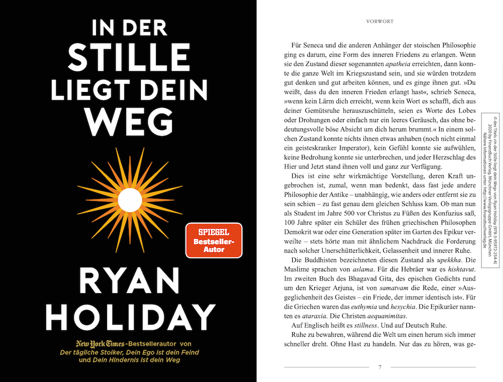 Buchcover Stille Ruhe Ryan Holiday Modepilot