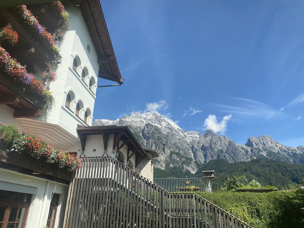 Aussicht Fitnessraum Modepilot Krallerhof Sommerfrische im Krallerhof