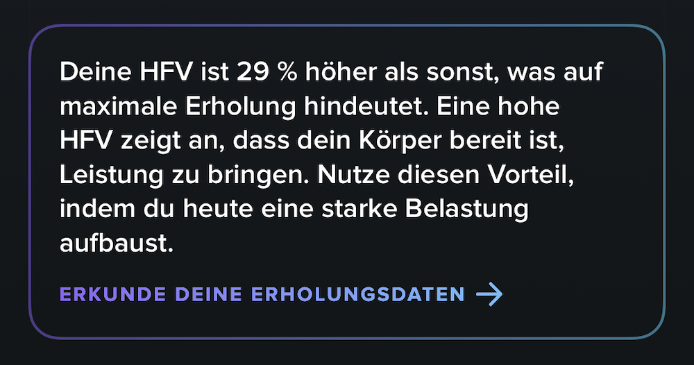 Whoop Erholung Messdaten Modepilot